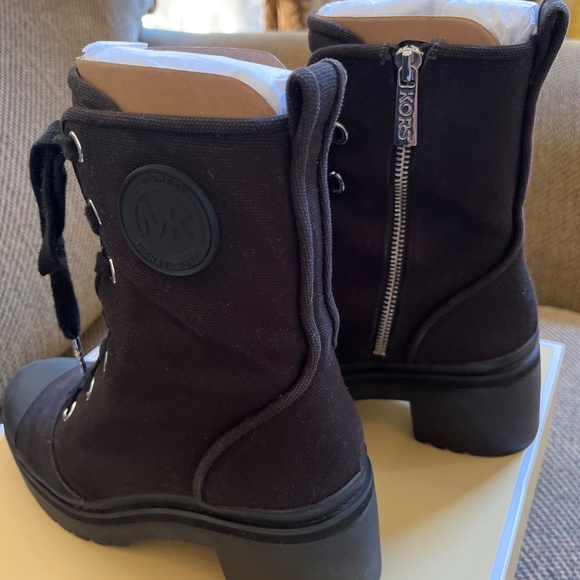Michael Kors Corey Canvas Combat Boot - Picture 2 of 5